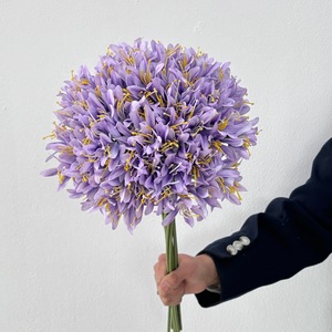 Fleurs artificielles d'agapanthus en soie, décoration de mariage et de maison, style européen, accessoires de photographie en extérieur - Product Image 1