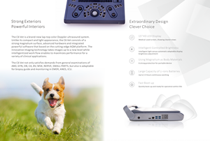 C6 수의용 휴대용 초음파 기기 15인치 <span class=keywords><strong>HD</strong></span> LED, 지능형 밝기 조절, ECG 모듈, 빠른 부팅 클리닉용 - Product Image 4