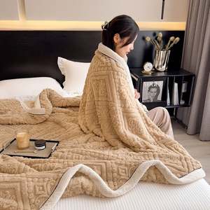 ชั้นผ้าห่มกำมะหยี่หนาแกะสลักสไตล์ยุโรปดีไซน์คลาสสิกสำหรับทุกฤดู5กก. + โซฟางีบหลับและผ้าห่มตั้งแคมป์ - Product Image 3