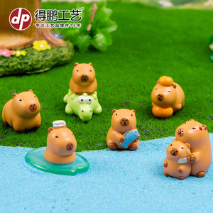 ตุ๊กตาคาปิบาร่าเรซิ่นขนาดเล็ก ของตกแต่งบ้าน - Product Image 1