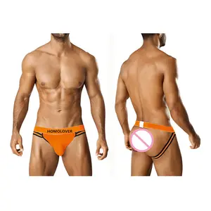 Gay boy jockstrap sous-vêtements japon gay xxx sexy gay jockstrap nylon 3 couleurs ouverture arrière pour hommes jockstrap