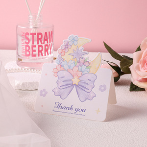 Cartes de vœux élégantes personnalisées avec logo, découpées, vente en gros, motif bouquet romantique frais, imprimées en couleur - Product Image 4