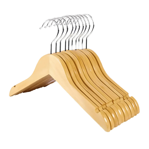 Vietnam-Made Wooden Kids Hangers Eco-Friendly Durable Multifunction Clothing Organizer with Hook Installation for <b>Wardrobe</b> Use - Product Image 1