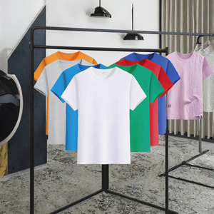 Camiseta Unisex de Poliéster Lisa de Manga Corta con Cuello Redondo de Secado Rápido para Sublimación, Camiseta Informal con Logotipo Personalizado - Product Image 2