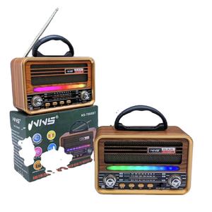 วิทยุย้อนยุคแบบชาร์จไฟได้วิทยุ AM FM SW 3แบนด์วิทยุแบบพกพาแบบย้อนยุคพร้อมลำโพงไฟ RGB แบบ USB TF USB สำหรับบ้านกลางแจ้ง - Product Image 6