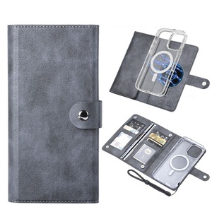 Custodia a Portafoglio con Fibbia Laterale in PU Effetto Pelle, Guscio Interno Magnetico Separabile, Anti-Skimming, Multi-Scomparto per Carte, Antiurto per <span class=keywords><strong>iPhone</strong></span> 17PM - Product Image 5