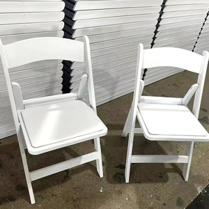 Commercio all'ingrosso della fabbrica del <span class=keywords><strong>giardino</strong></span> di nozze all'aperto della festa impilabile plastica imbottita evento bianco resina pieghevole sedia - Product Image 3