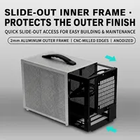 Boîtier d'ordinateur MicroATX D2 12.5L Mid Tower en alliage d'aluminium, châssis métallique pour GPU 270mm, refroidisseur CPU 160mm, alimentation ATX SFX en stock