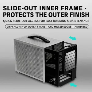 D2 12.5l मिनी itx कंप्यूटर केस एल्यूमीनियम sf चेसिस के लिए 270 मिमी GPU 160mm cpsu - Product Image 5