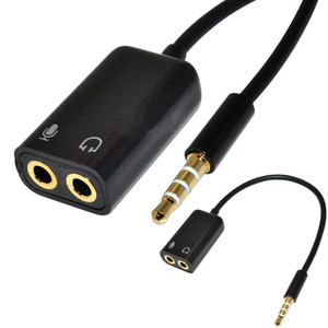 Convertidor de audio de 3,5 mm a doble divisor de 3,5 mm para uso con auriculares, micrófono, ordenador y teléfono - Product Image 1