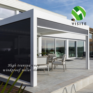 <span class=keywords><strong>Cortinas</strong></span> Inteligentes <span class=keywords><strong>de</strong></span> <span class=keywords><strong>Exterior</strong></span> Empotradas con Protección Solar, Estores Eléctricos Zip Screen Motorizados, Persiana Antiviento <span class=keywords><strong>de</strong></span> Tejido <span class=keywords><strong>de</strong></span> Fibra <span class=keywords><strong>de</strong></span> Vidrio Vertical Suave - Product Image 2