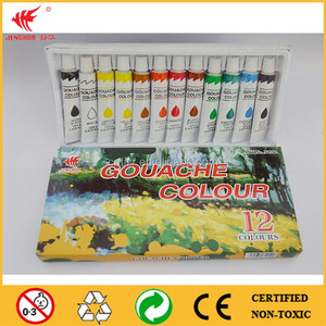 Offre Spéciale Non Toxique <span class=keywords><strong>Prix</strong></span> Bas Différentes Couleurs En Bouteille 6ml 12ml 16ml Riche Pigment <span class=keywords><strong>Gouache</strong></span> Peinture pour Enfants - Product Image 3