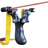 Lance-pierre professionnel portable pour le tir en extérieur, en ABS, avec bande élastique et visée laser, haute précision, type lance-pierre à poignet
