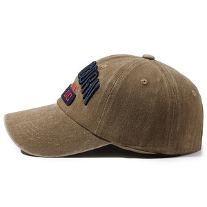 Sombrero con <span class=keywords><strong>lengua</strong></span> de pato al por mayor, sombrero de ocio para hombre, sombrero de béisbol lavado de algodón viejo, letras 3D para mujer y bordado de hojas de puntos - Product Image 5