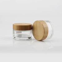 Pot en verre rond sur mesure 1/2oz 2oz 4oz 6oz 8oz 12oz 16oz, pot cosmétique en verre à parois droites avec couvercle