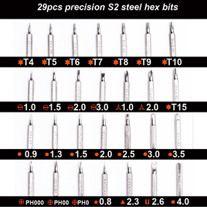 de reparación de tornillo conductor poco Kit de cromo vanadio magnético precisión <span class=keywords><strong>puntas</strong></span> de destornillador conjunto - Product Image 2