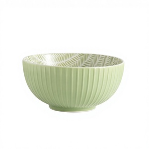 Bols en céramique gravés à la main avec motifs floraux, vaisselle de mariage, résistants au lave-vaisselle et à la chaleur, élégants ustensiles de cuisine pour la salle à manger - Product Image 1