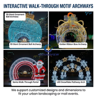Arche lumineuse 3D géante personnalisée en forme d'étoile pour la rue, motif festif, éclairage extérieur IP65, tunnel lumineux pour projets de parcs urbains