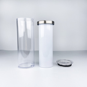 Gobelet isotherme sous vide en acier inoxydable de 20 oz, anti-fuite, à double paroi, à paillettes, droit, portable, vierge pour sublimation - Product Image 1