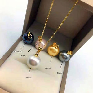 מכירה חמה בסיטונאי תכשיטי אופנה בוטיק נחמדים תכשיטי פנינת מים מתוקים 925 שרשרת כסף סטרלינג לנשים - Product Image 2