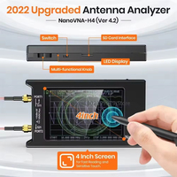 NanoVNA-H4 mise à jour Analyseur de réseau vectoriel 4 pouces 10k-1.5GHz HF VHF UHF Analyseur d'antenne Version 4.3 avec emplacement pour carte SD