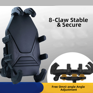 Universal Motorcycle Phone Mount with Sunshade, Anti-Theft Shockproof Phone Holder for Scooter - Product Image 4