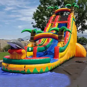 22 ft tropical paradise waterslide inflatable pool slide tropical paradise water slides backyard inflatable
