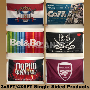Nhà Máy Bán buôn Chất lượng cao tùy chỉnh Cờ 6x10 ft 100x150 cm chống nhăn di động nhuộm thăng hoa in Logo Cờ - Product Image 6