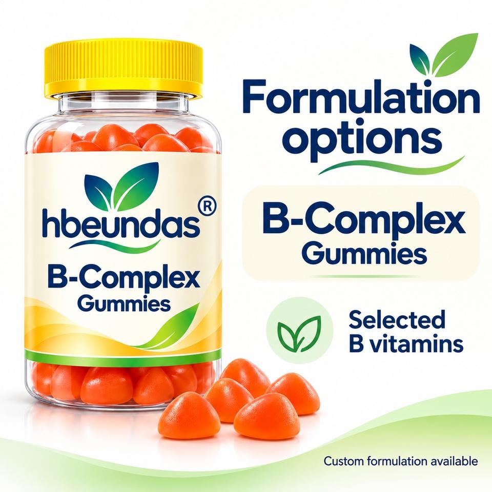 OEM Private Label Vitamin B Complex Gummies 60 Count Daily Energy ...