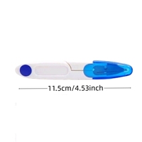1 pièce Ciseaux à fil avec poignée en plastique et capuchon de sécurité, coupe-fil de couture et de broderie, coupe-fil portable mini en forme de U à ressort