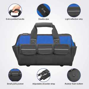 Mochila de Herramientas para Electricista de Alta Resistencia, Grado Industrial, Duradera, con Múltiples Bolsillos, Resistente a Desgarros, Ecológica, de Poliéster Oxford 600D - Product Image 2