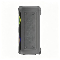 Enceinte d'extérieur pour divertissement à domicile, double woofer de 8 pouces, son aiguisé, anneau lumineux RGB, audio portable, batterie au lithium 7,4 V 4500 mAh