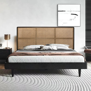 2025 Độc Đáo Thiết Kế Hiện Đại XZ-24998 Rắn Gỗ Đầu Giường Với Mây Làm Bằng Tay Đăng nhập Phong Cách Phòng Ngủ Đầu Giường Đồ Nội Thất Nhà - Product Image 1