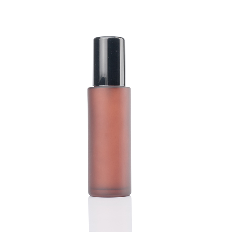 Matte amber bottle+ black pump