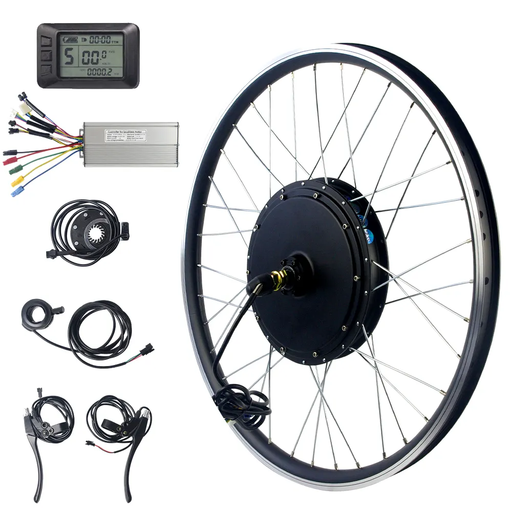 HJ Electric Bicycle Conversion Kit 48V 1000W Front Wheel Hub Motor Kit With 20-29inch For Ebike Kit to Ebike