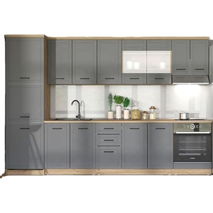 Nhà bếp tủ nhà máy cung cấp tùy chỉnh thiết kế hiện đại màu xám sơn mài plywoos tủ bếp bằng gỗ đựng thức ăn nhà bếp cơ sở tủ - Product Image 1