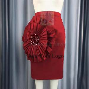 Dot Tops Flower Skirt Appliques Funeral Formal Women Two Pieces Sets - Product Image 2