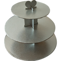 Spot monochrome trois couches plaqué or gâteau rack jetable dessert table créatif snack présentoir