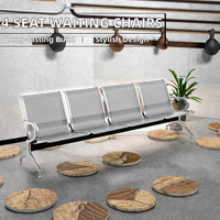 Chaises longues en fer et métal au design moderne très vendues Chaises d'attente pour salon de style aéroport Espaces extérieurs hospitaliers pour le bureau de l'école