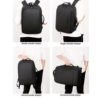 Sac à dos unisexe en PU pour ordinateur portable, antivol, étanche, extensible, avec port de chargement USB, fermeture éclair, élégant, pour affaires et usage quotidien