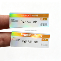 Étiquettes personnalisées pour flacons en verre de 3 ml VS-188, impression de logo doré, étiquettes pour flacons PPEP de 3 ml