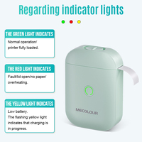 Machine à étiquettes adhésives Mecolour portable, mini, sans fil, connexion Bluetooth, 203 dpi, bleue, pour Android et iOS