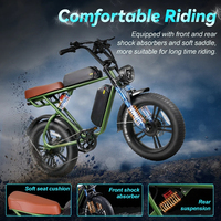Sepeda gunung elektrik suspensi penuh 48V, sepeda lemak 20x4.0 inci 2000W 2600W motor ganda elektrik