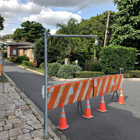 Columna de Monitoreo de Acero con Varilla Octogonal, Brazo Largo, Altura Personalizada, Galvanizada en Caliente, Seguridad Vial
