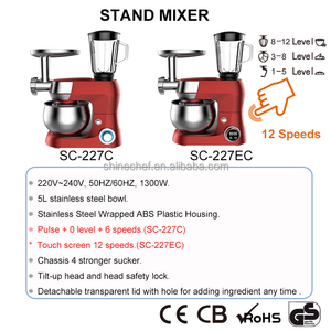 Robot da Cucina Elettrico SOHEF 3 in 1, Impastatrice Planetaria 5L 7L 1300W per Cucina Domestica, Mixer per Impasti - Product Image 4