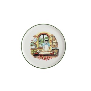 Plato de Pizza de Cerámica Napolitana de 32 cm, Plato Decorativo para Cocina - Product Image 1