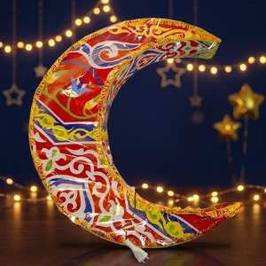 Lampe de décoration en forme de croissant de lune égyptien ZAHEREEN CR Color pour le Ramadan, tissu pour les événements et les fournitures de fête - Product Image 3