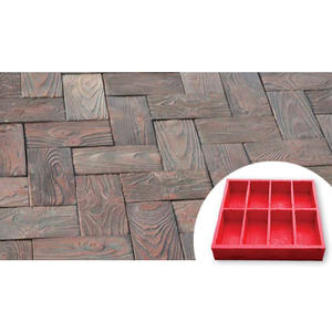 <b>Concrete</b> Wood Design Polyurethane <b>Paver</b> <b>Molds</b>-30mm Thickness - Product Image 1