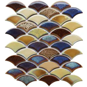 Azulejos de banheiro de cerâmica mosaico de porcelana esmalte