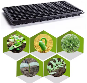 Black <strong>10x20</strong> Cell Plastic Seedling Starter <strong>Tray</strong> for Microgreens Plant <strong>Growing</strong> Watering &amp; Irrigation <strong>Tray</strong> - Product Image 1